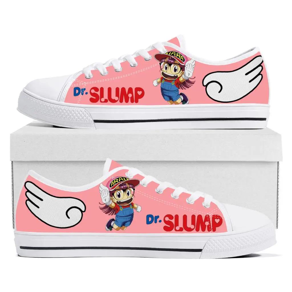 

Japan Anime Cartoon Arale Dr Slump Low Top Sneakers High Quality Mens Womens Teenager Canvas Sneaker Couple Shoes Custom Shoe