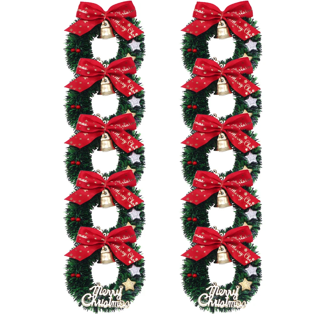 

Christmas Wreath Furniture Ornament Decorative Garland Toys Mini House Tree Decorations