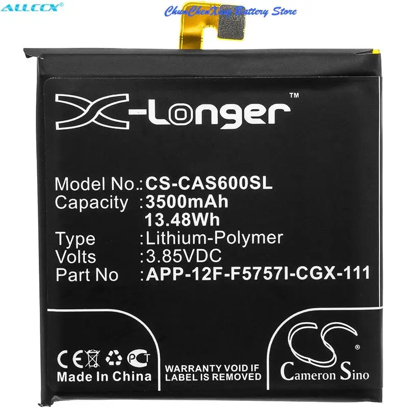 

Cameron Sino 3500mAh Battery APP-12F-F5757I-CGX-111 for CAT/ CATERPILLAR S60