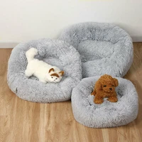 luxury dog bed square dog beds long plush dog mat beds for small medium large dogs supplies pet calming bed washable kennel%e3%80%82