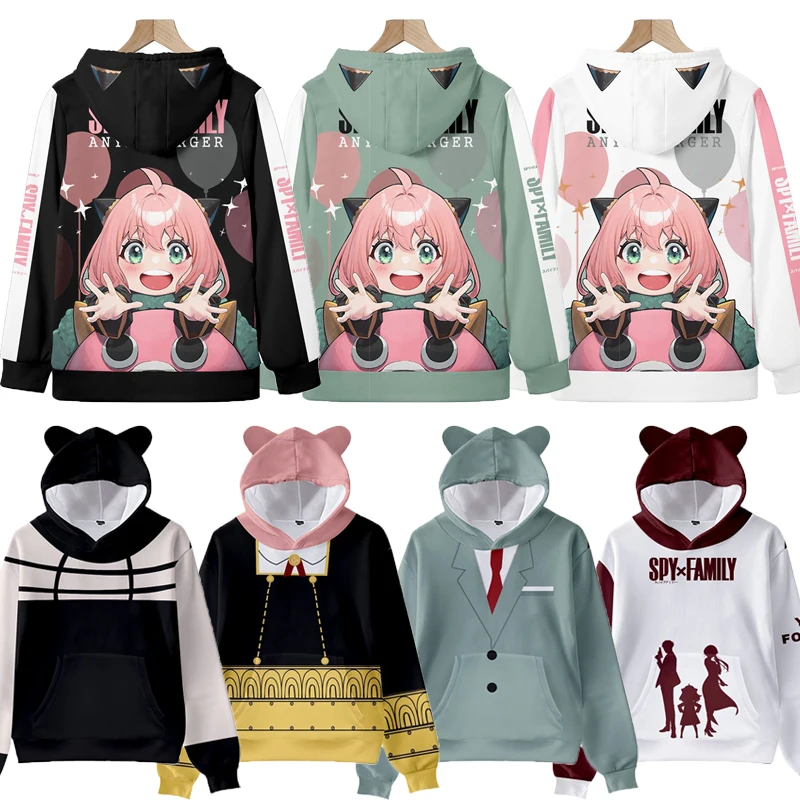 

Harajuku Spy x Family Anya Smug Print Hoodie Women Goth Clothes Crew Neck Streetwear Grunge Wear Khak Sweatshirts Dropshipping