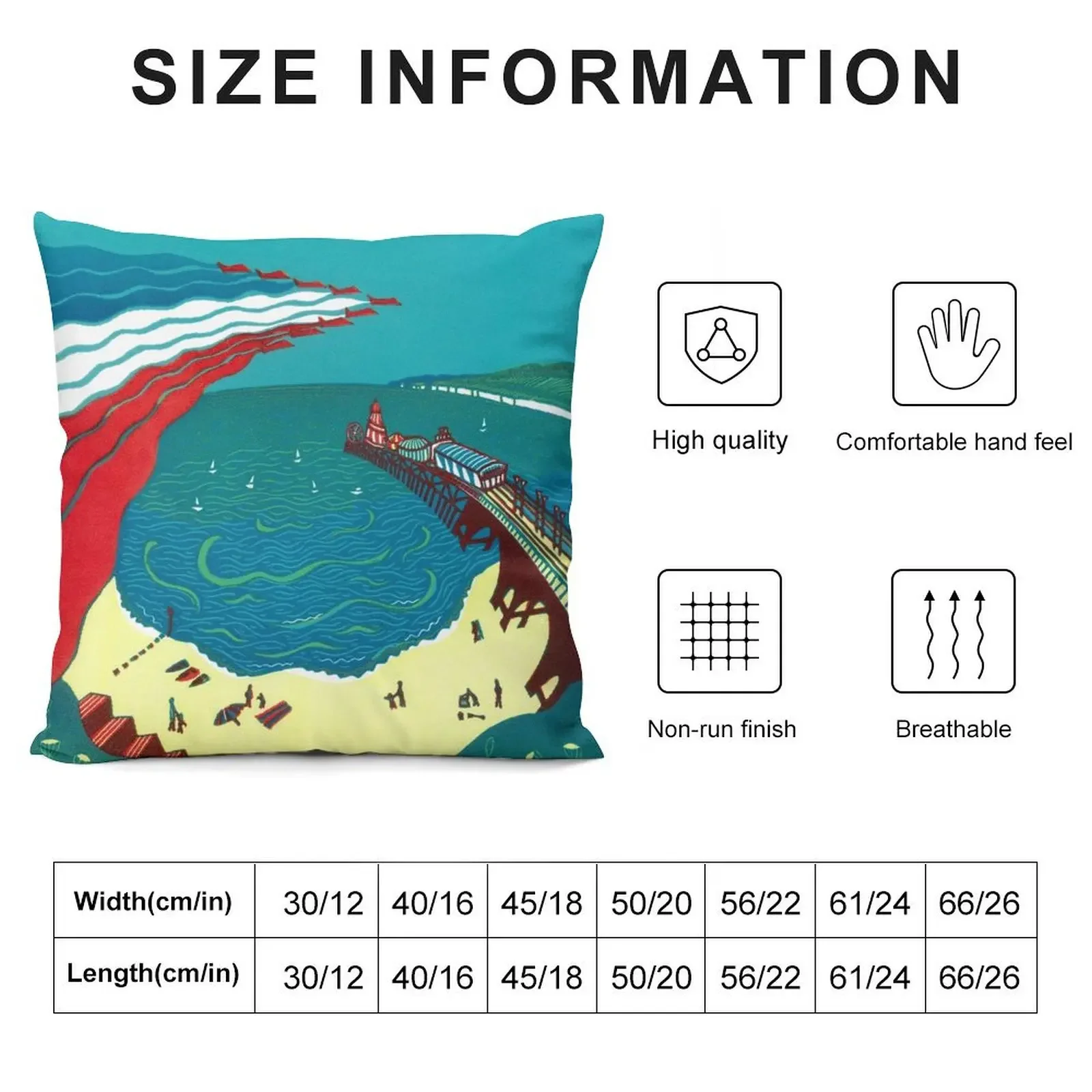 Red Arrows Bournemouth Beach - linocut от Francesca Whetnall Декоративная подушка Рождественские чехлы для