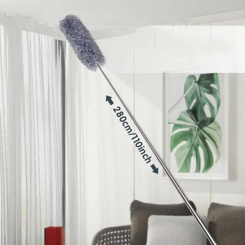 

1pc 280cm Adjustable Telescopic Duster Brush Bending Dust Whisk Dust Removal Household Dusting Household Cleaning Tools