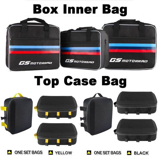 For bmw r1250gs r1200gs adv oc lc f850gs f750gs expandable pannier top case saddle inner bags waterproof motorcycle luggage bag