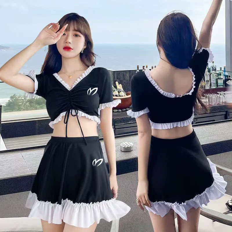 

2023 New Fashion Sexy Golf Women's Set Swimwear Two Piece Golf South Korean Beach Skirt Set Fashion Casual Set