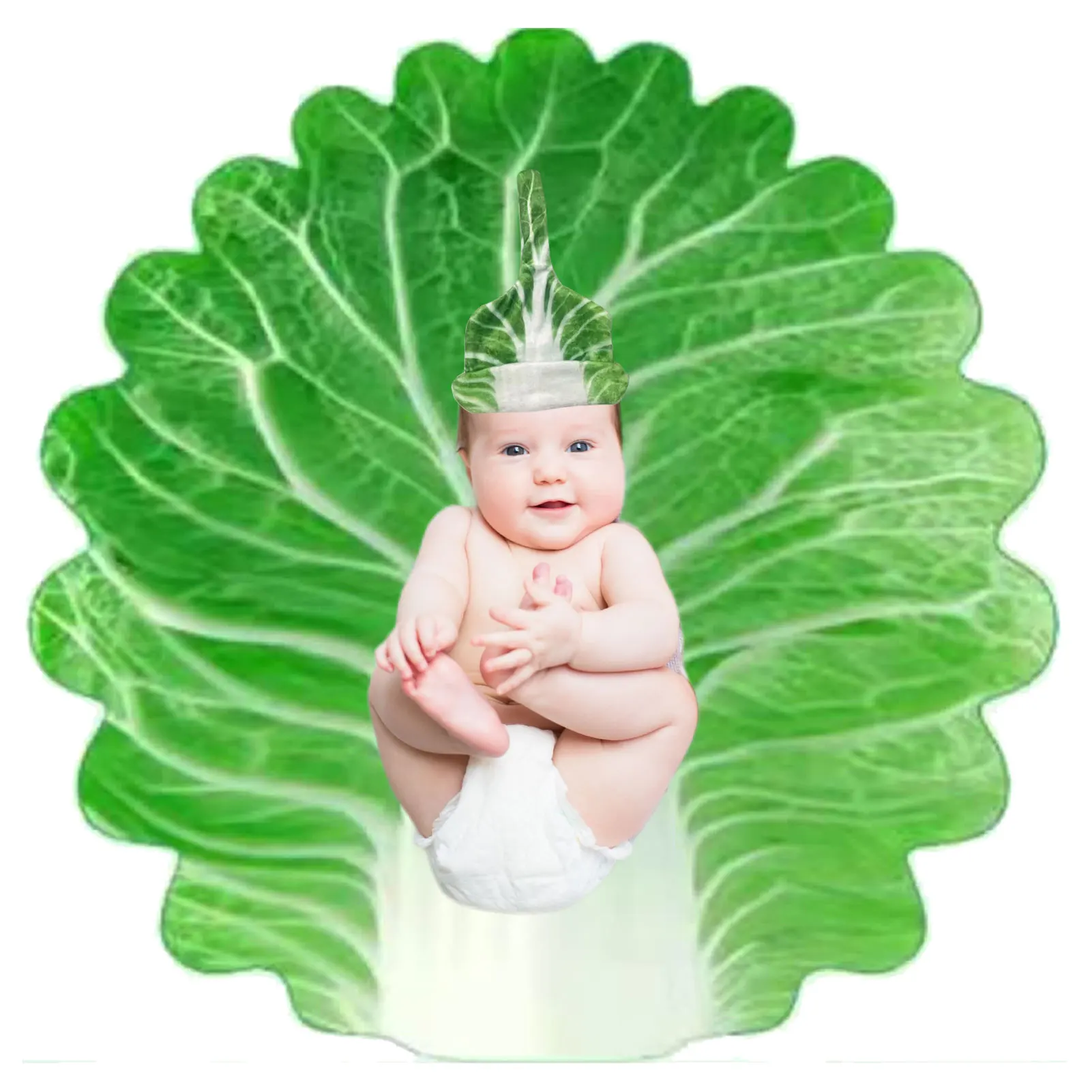 

Swaddle Blanket Soft Cotton Infant Sleep Sack Wrap Sense Of Security Newborn Blanket For Baby Girl Boy Chinese Cabbage Shape