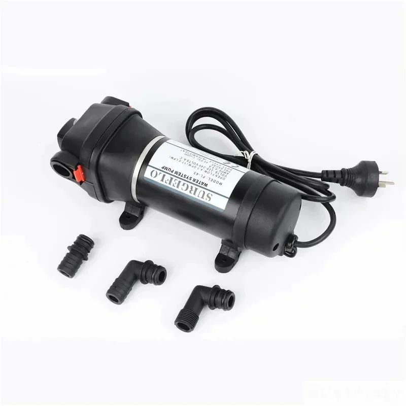 Фото Электрический водяной насос AC 110V 220V, 17 л/мин, напор 25 м, 40 PSI, мини-диафрагменный насос, модели FL-41, FL-43 №1
