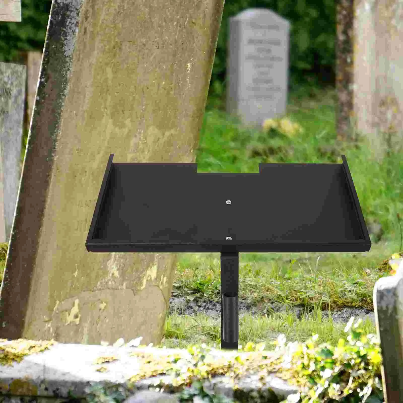 

Tombstone Marker Holder Iron Memorial Stand Grave Cemetery Loved Ones Gravestone Pets Headstone