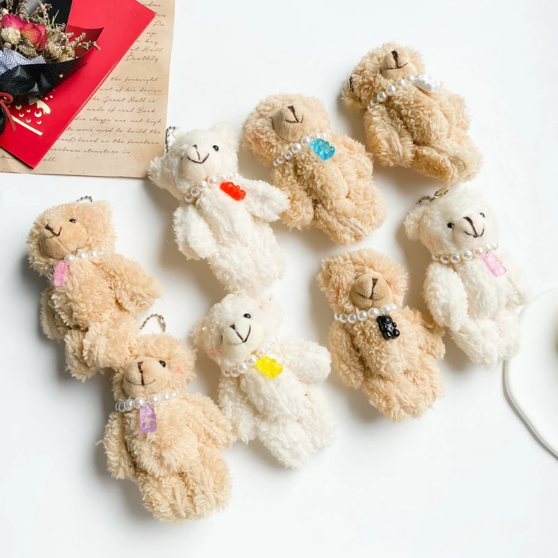 

1pcs,Cartoon Bear Mobile Phone Holder Foldable Pearl Chain Ring Buckle Paste Type Grip Support Tok Folding Finger Stand Socket