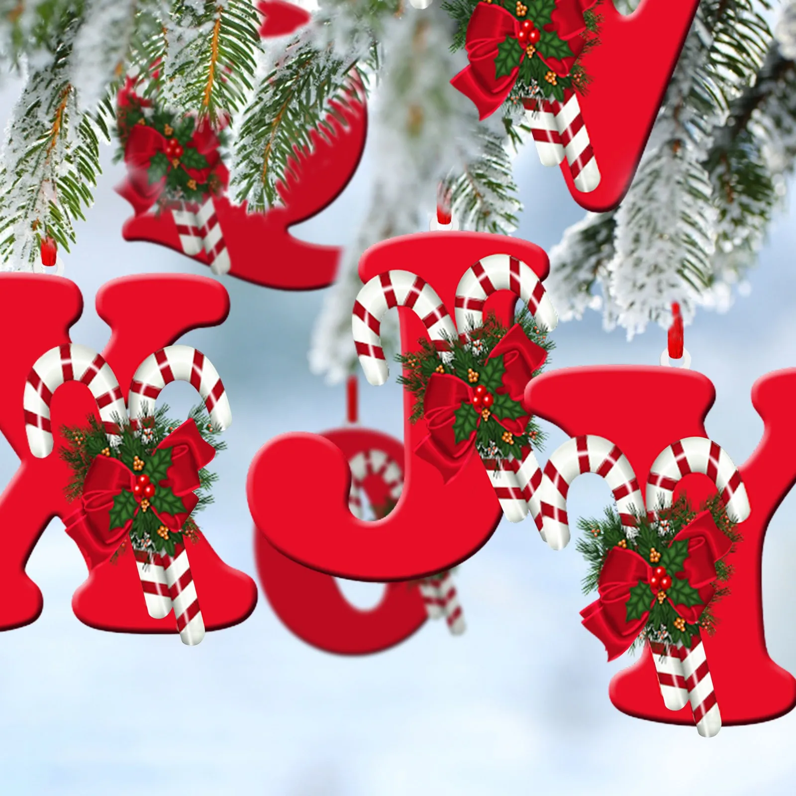 Новый рождественский кулон акриловый 26-летний подвесной орнамент украшение для