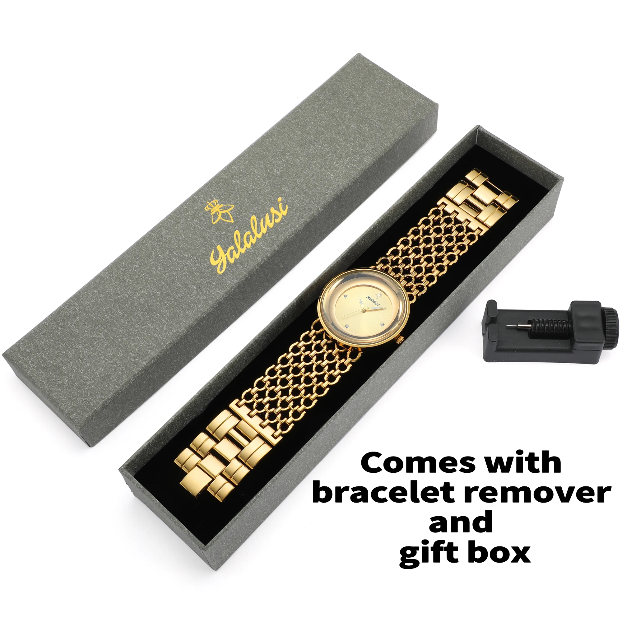 YaLaLuSi женские кварцевые часы золотые Роскошные роскошные рекламные