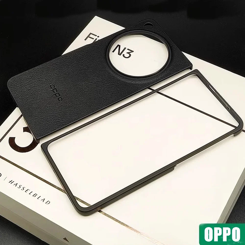 Фото Оригинальный ультратонкий кожаный чехол для телефона OPPO Find N3 №3
