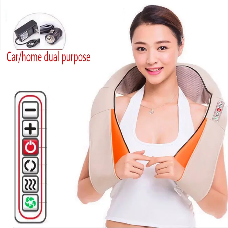 

Shape Electrical Massage Shawl Infrared Heated 4D Kneading Car/Home Massage Device Shiatsu Back Neck Shoulder Body Care Tool