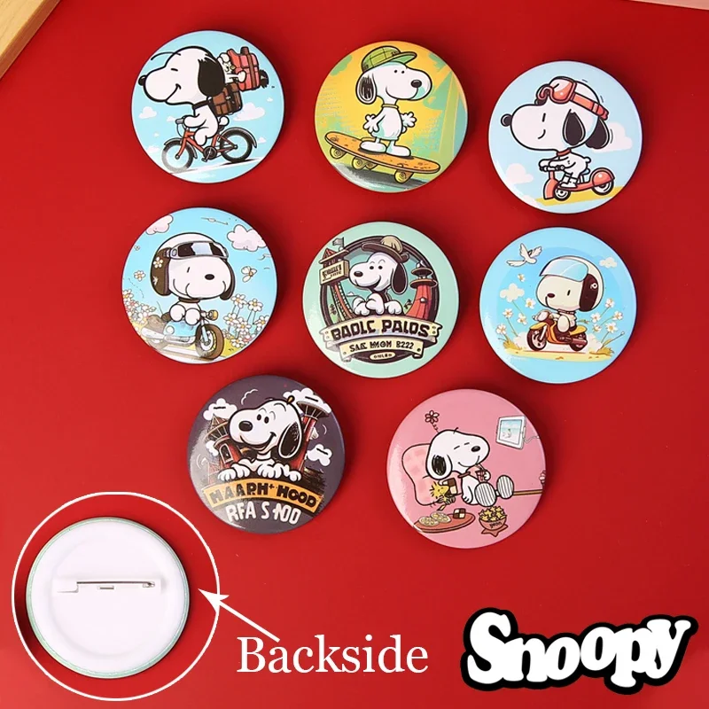 Броши Snoopy в стиле аниме милая мультяшная пластиковая булавка для девочек и
