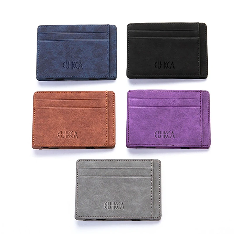 

Unisex PU Leather Slim Card Holder Pocket Wallet Men Women Ultra Thin Magic Money Case Credit Card Holder Coin Organizer Purse