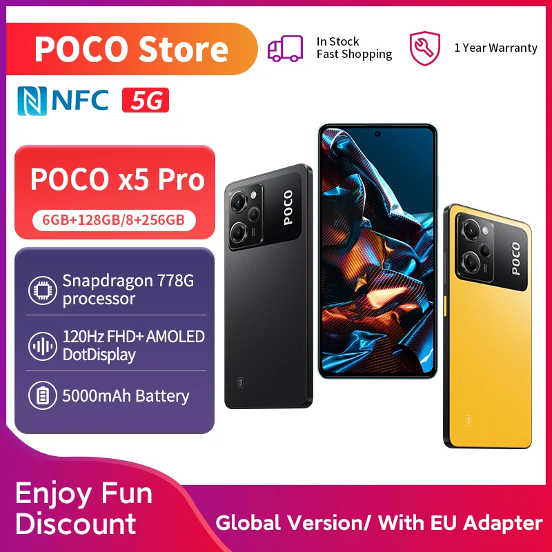 Global Version POCO X5 Pro 5G Smartphone NFC 128GB/256GB Sna