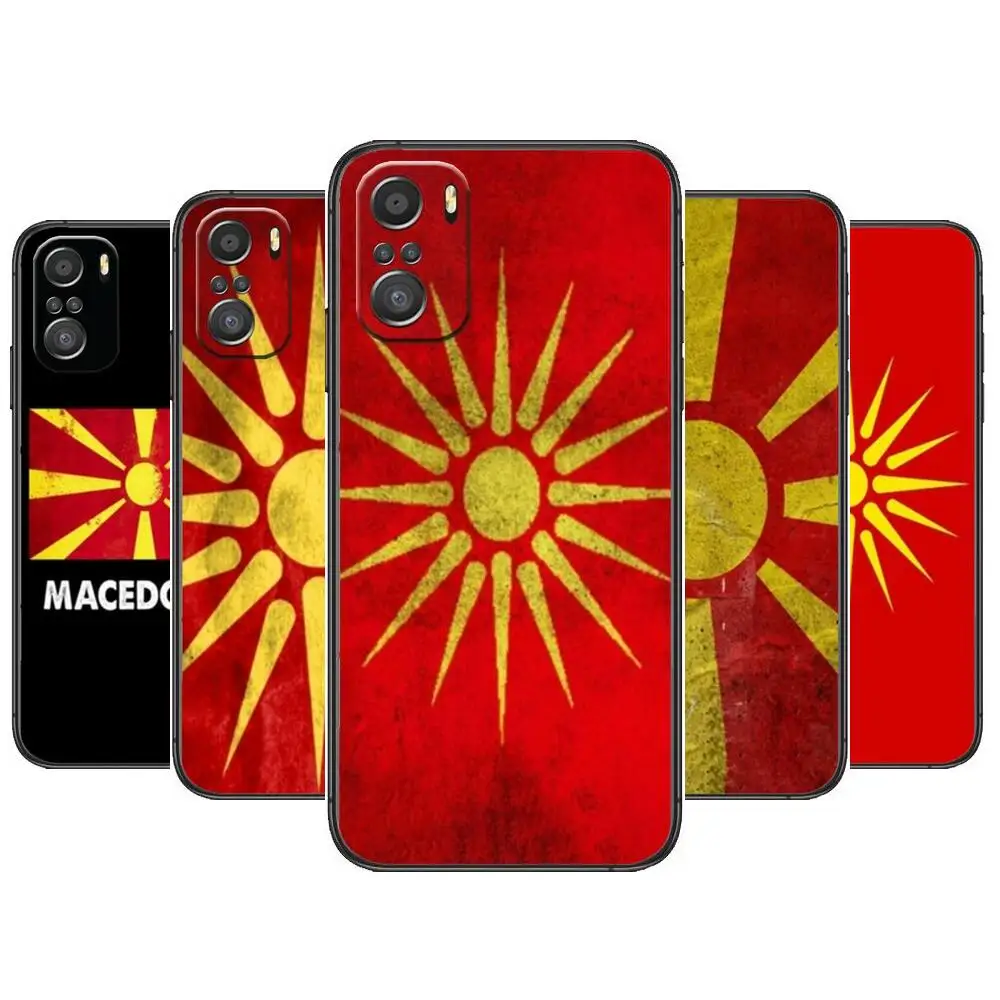 

Macedonia Flag Phone Case For xiaomi mi 11 Lite pro Ultra 10s 9 8 MIX 4 FOLD 10T 5g Black Cover Silicone Back Prett