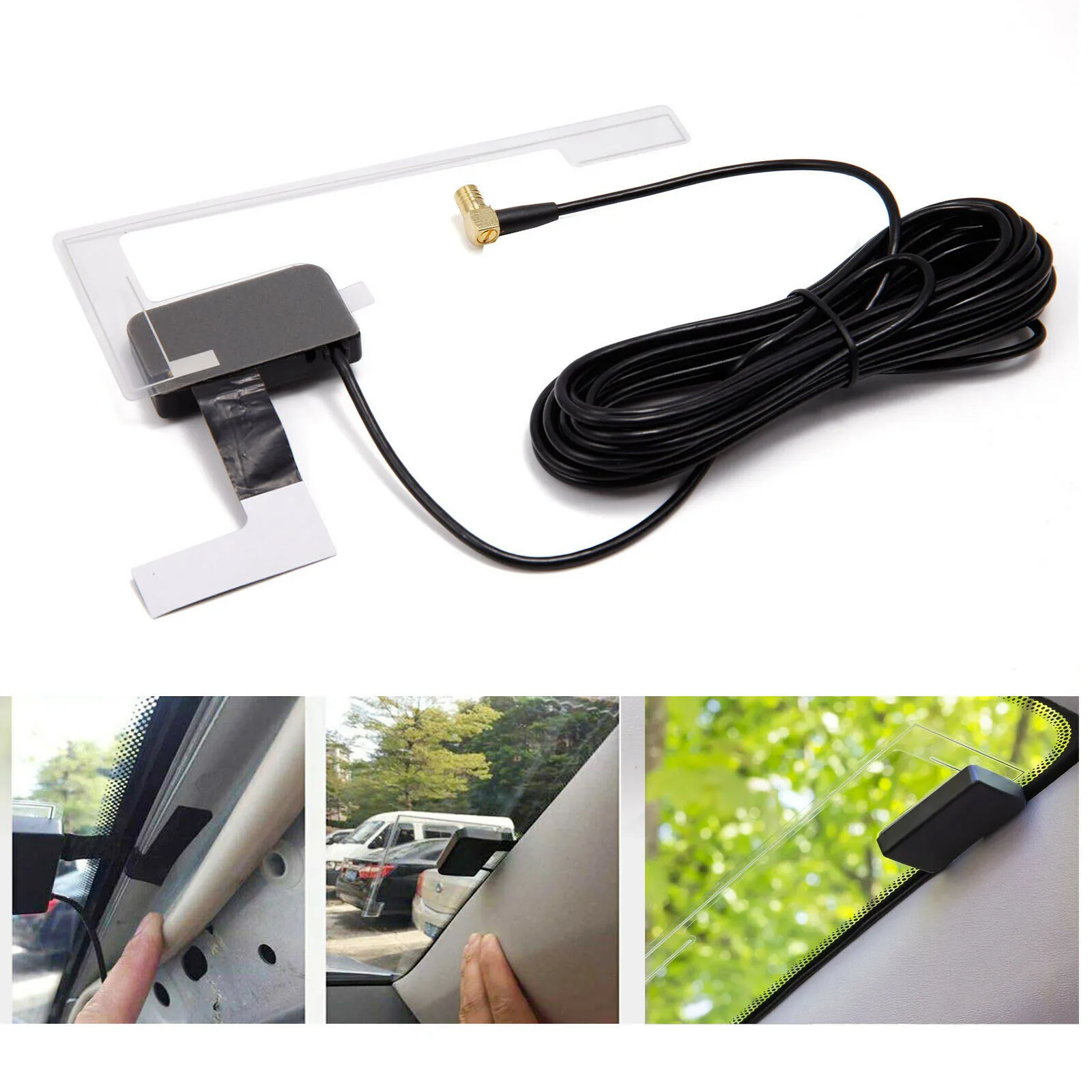 

Car Digital Radio DAB Antenna Car Digital Radio/Stereo Glass Mounted Dab Aerial Ariel Arial Antenna 3 Meters