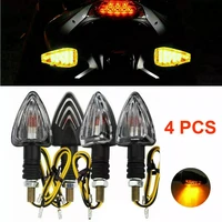 4 pcs motorcycle turn signal lights amber 2 wires triangle led arrow indicators side lights 12v 5w motorcycle accessories