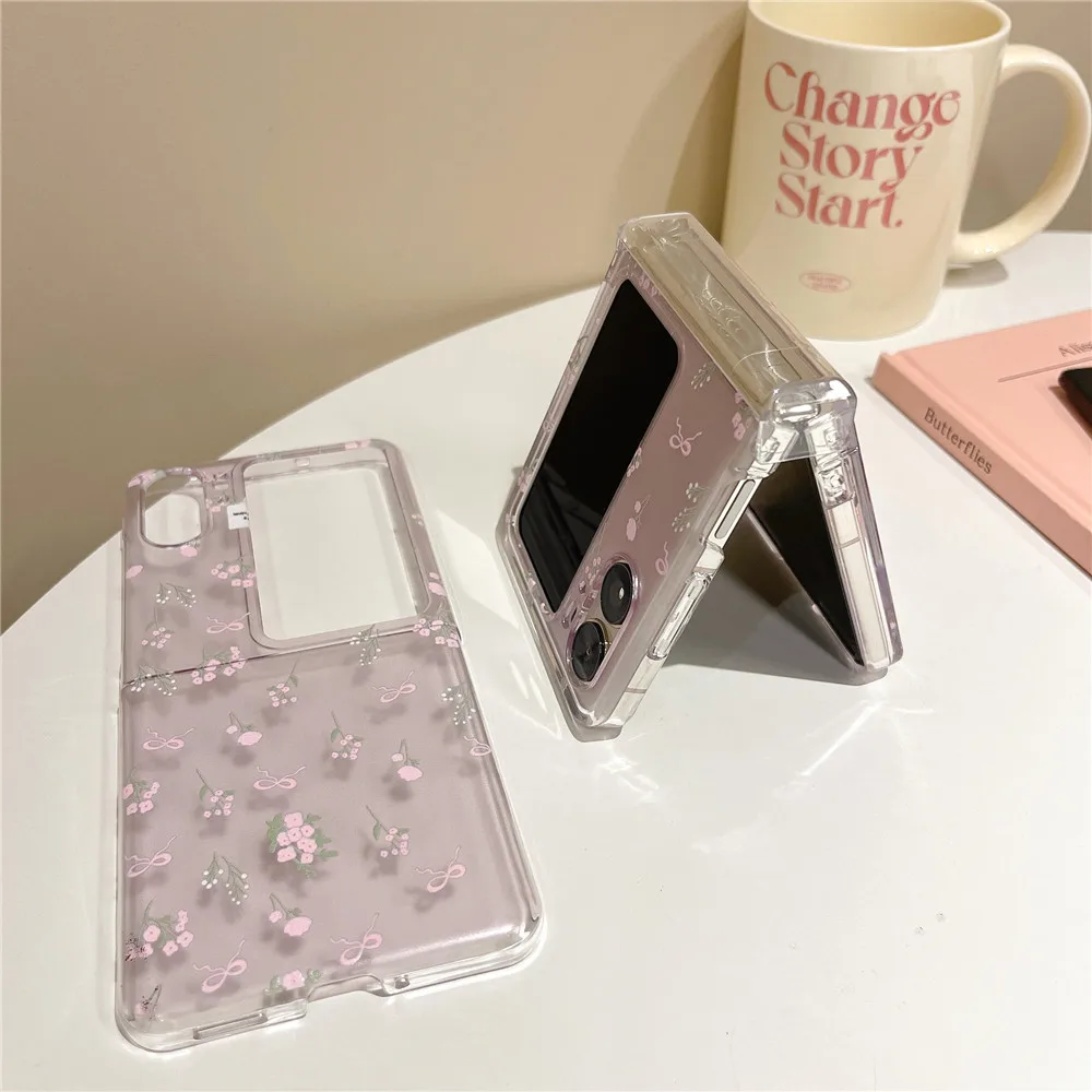 Милый прозрачный чехол для телефона из поликарбоната с цветочным браслетом Для