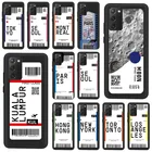 Чехол для телефона Samsung Galaxy S21 FE S20 Ultra Note 20 10 9 S10 Lite S9 S8 Plus чехол с изображением билета для путешествий по Парижу Луне сеулу