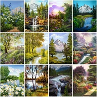 diy forest scenic 5d diamond painting full square drill landscape diamond embroidery cross stitch kits wall art home decor