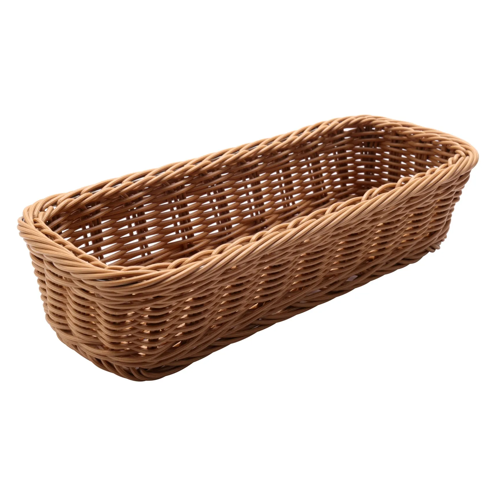 Desktop Cutlery Storage Basket Woven Restaurant Tableware Drain Box Brown