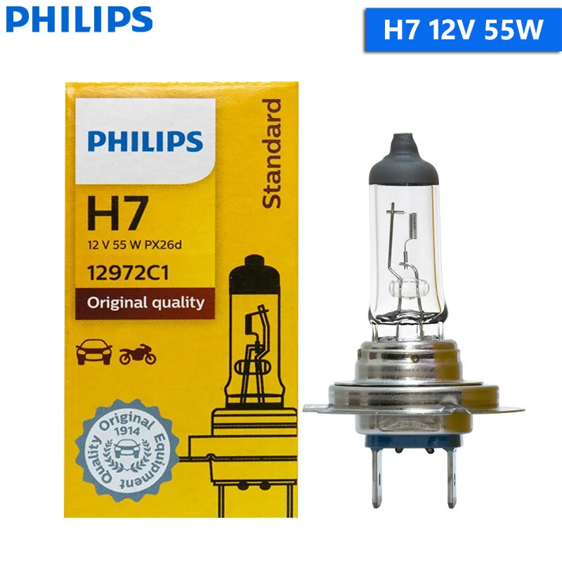 

1X Philips H4 H7 H11 Vision Оригинальный автомобильный головной фонарь H1 H3 H8 H9 9005 9006 HB3 HB4 3200K Автоматическая стандартная галогенная лампа, 1x