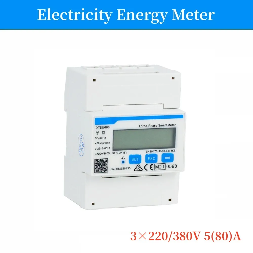 

Electricity Energy Meter Three-Phase Four-Wire Guide Rail Type DTSU666 Transformer Energy Meter Electricity Energy Meter