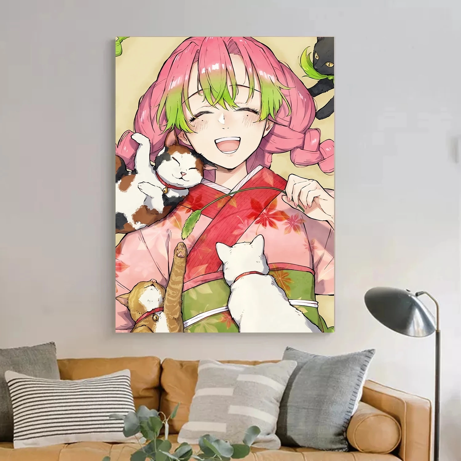 

Kanroji Mitsuri Anime Demon Slayer Painting Decor Wall Art Pictures Bedroom Study Home Living Room Decoration Prints Poster