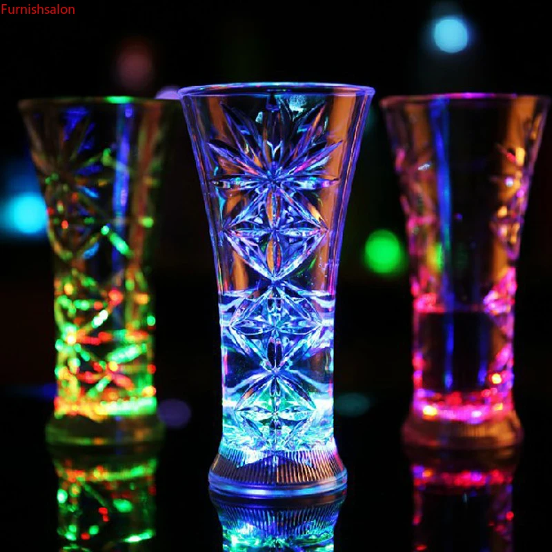 

LED Automatic Flashing Cup Sensor Light Up skull Mug Wine Beer Whisky Shot Drink Glow Christmas Party Bar Club drinkware