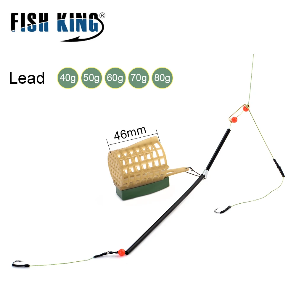 

40G-80G Fishing Group Tackle Hook Accessories Sharp Barbed Hook Bait Trap Feeder Lure Cage High Carbon Steel Carp Fishing