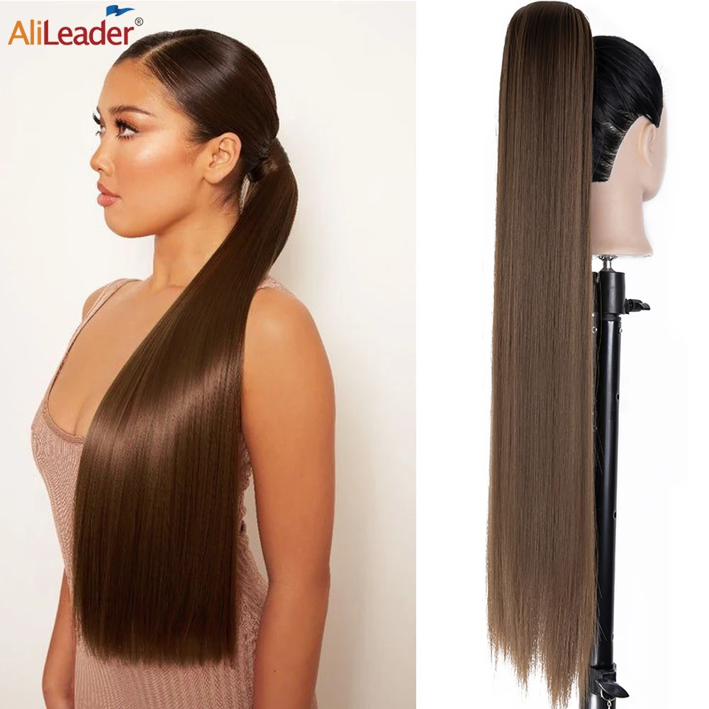 

Новинка, мягкий синтетический накладной хвост длиной 85 см, накладной хвост, накладной хвост, прямой накладной хвост для женщин