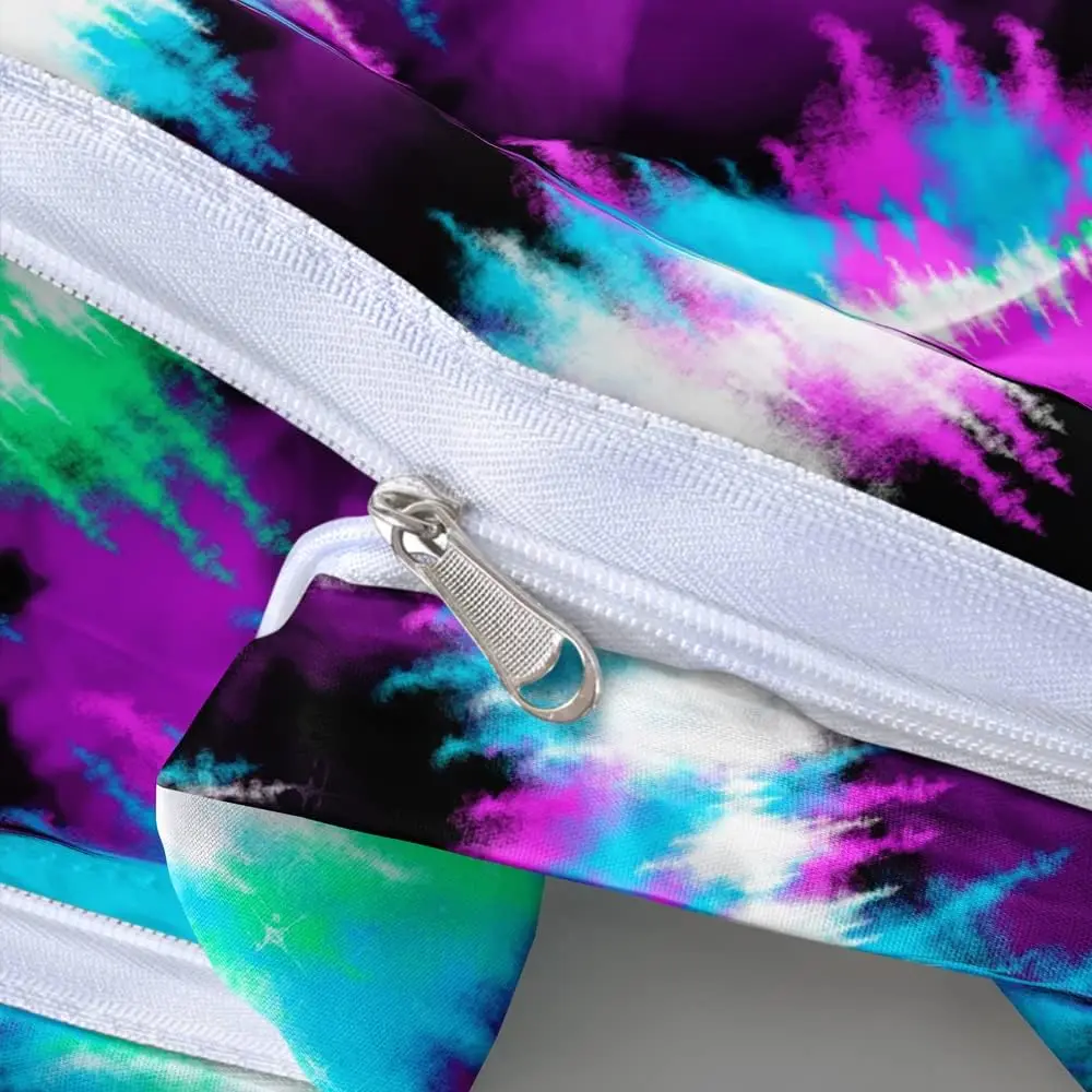 Комплект постельного белья Tie dye фиолетовый синий 3 шт.