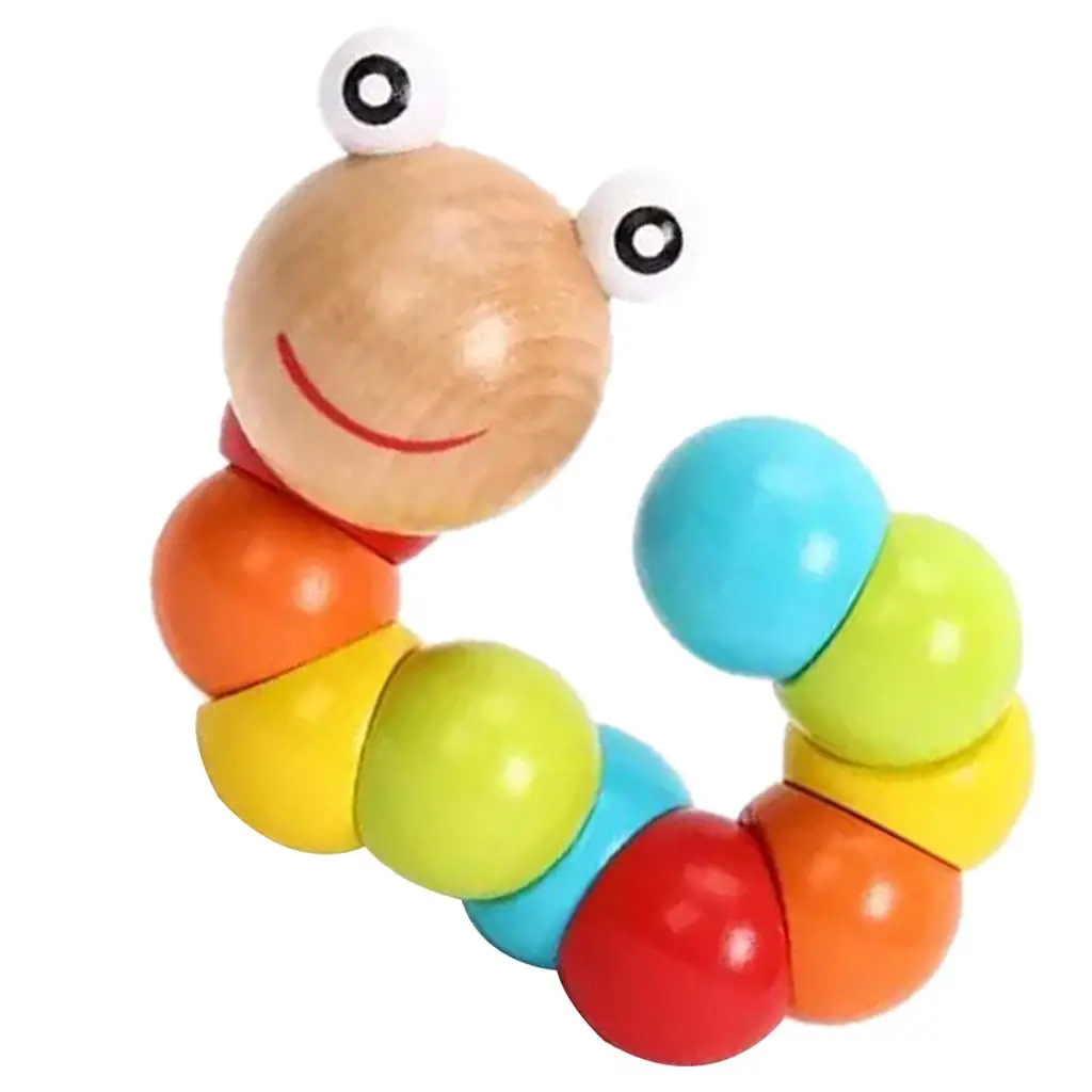 

Wooden Dolls Grasping Bendable Twisty Worm Caterpillar Game