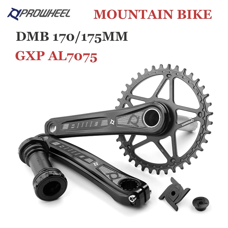 

PROWHEEL Mountain Bike Crankset 170/175mm Crank GXP Narrow Wide Sprockets 32T 34T 36T 38T with Bottom Bracket BB MTB Crank set