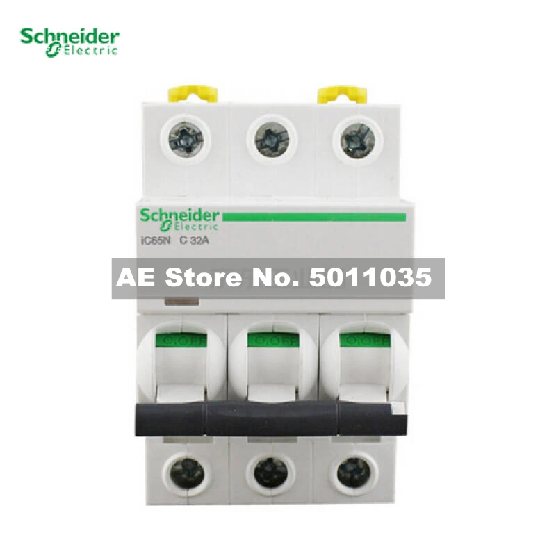 

Миниатюрный автоматический выключатель Schneider Electric A9F18310; iC65N 3P C10A