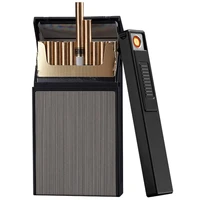 focus 20pcs 5 5 lengthening fine smoke ladies cigarette case detachable flameless electric lighter free shipping