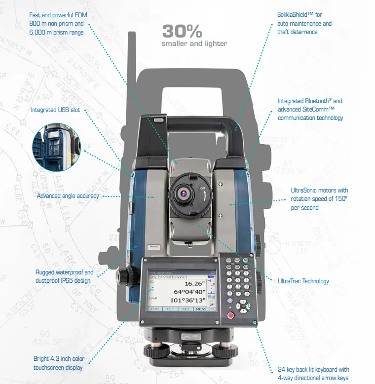 Sokkia IX-1001 Тахеометр Ультразвуковой измерительный робот с двигателем Высокоточный