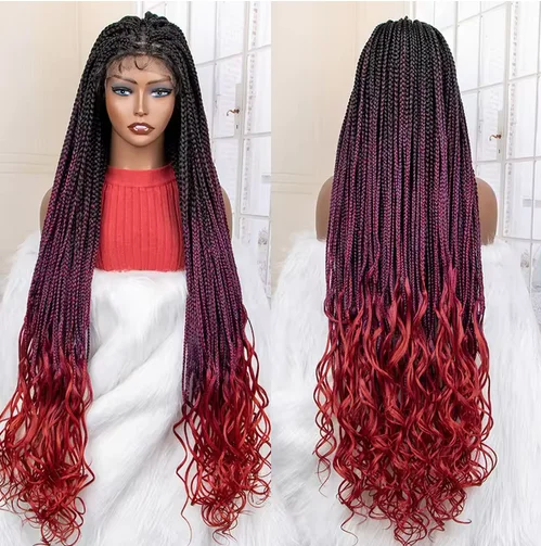 Новое поступление 36-дюймовые длинные синтетические плетеные парики без узлов с