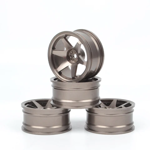 4 шт. колесные диски из алюминиевого сплава для Tamiya tt-01 tt02 HSP HPI Kyosho Traxxas 1/10 RC On-road Drift Car
