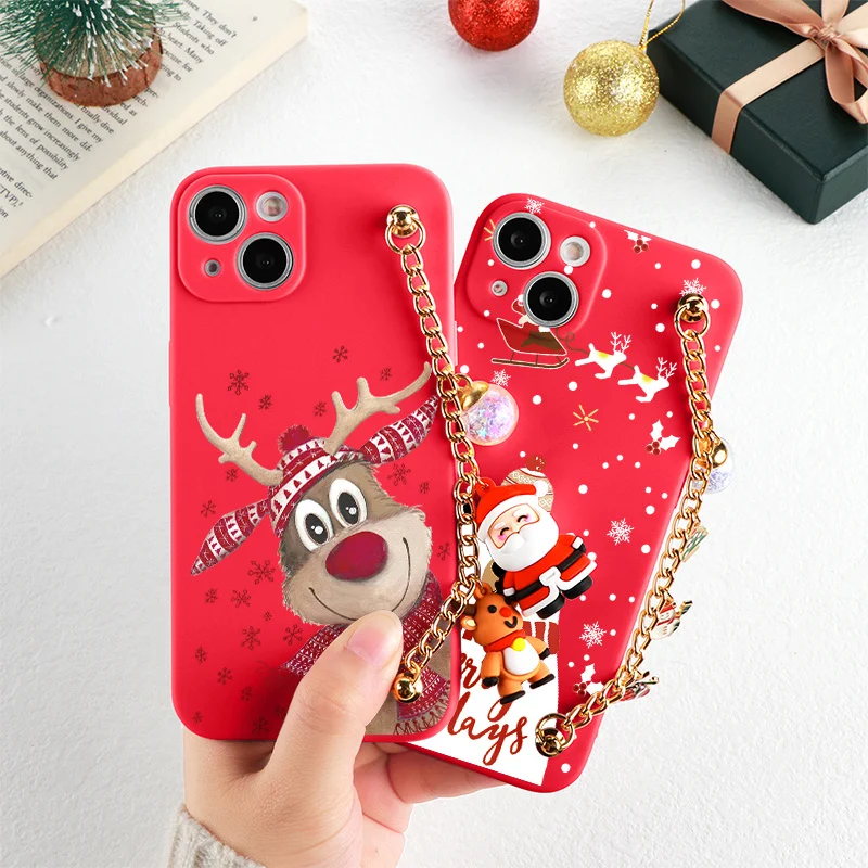 Рождественский чехол с браслетом NFC для Xiaomi совместим poco X3 F3 m3 Mi 12 11T 10t redmi note 8 8t 7 10