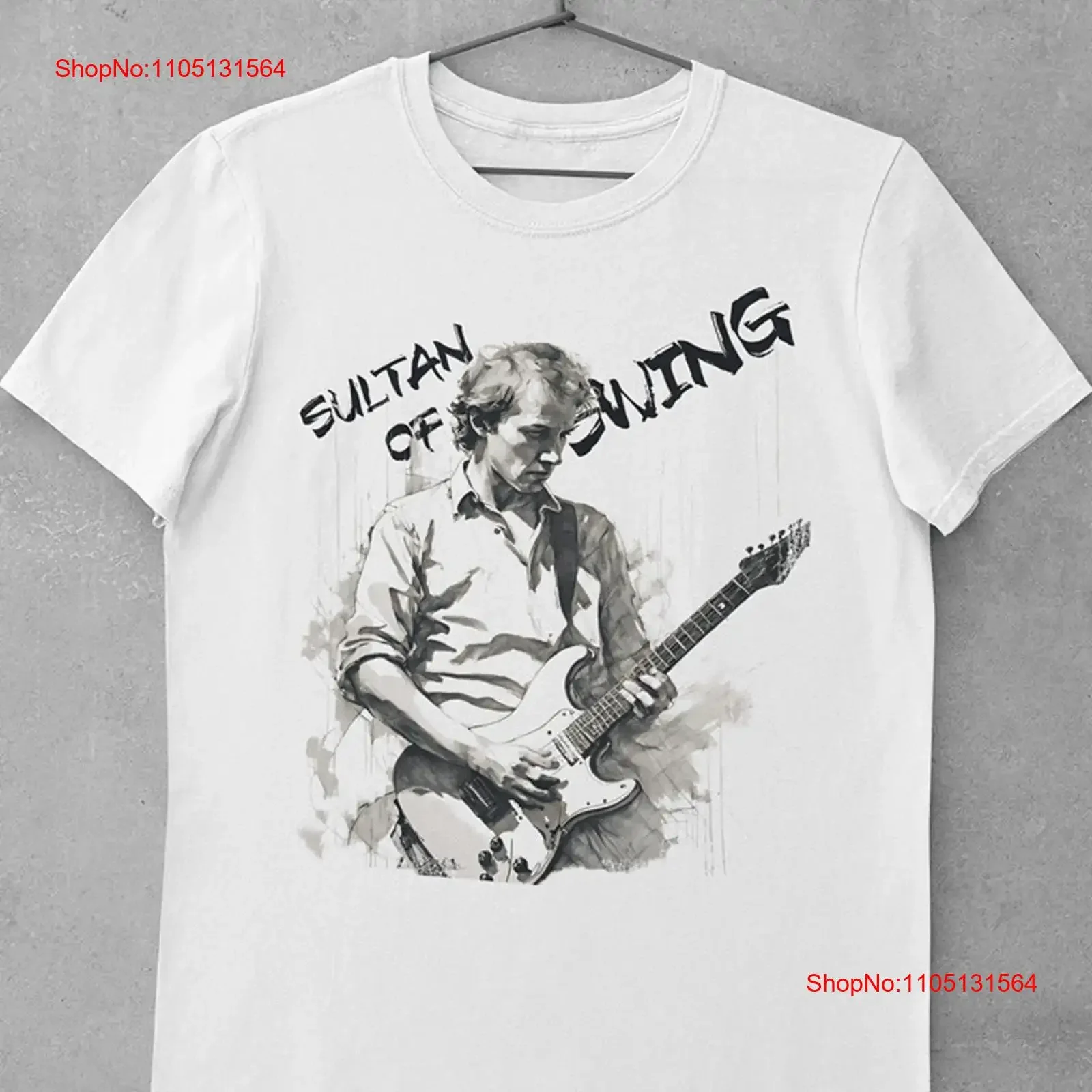 Фото Новая футболка Dire Straits Band Sultans of Swing Concert от S до 5XL AR074 vintage Washed homme слегка мягкий топ для повседневного ношения №1