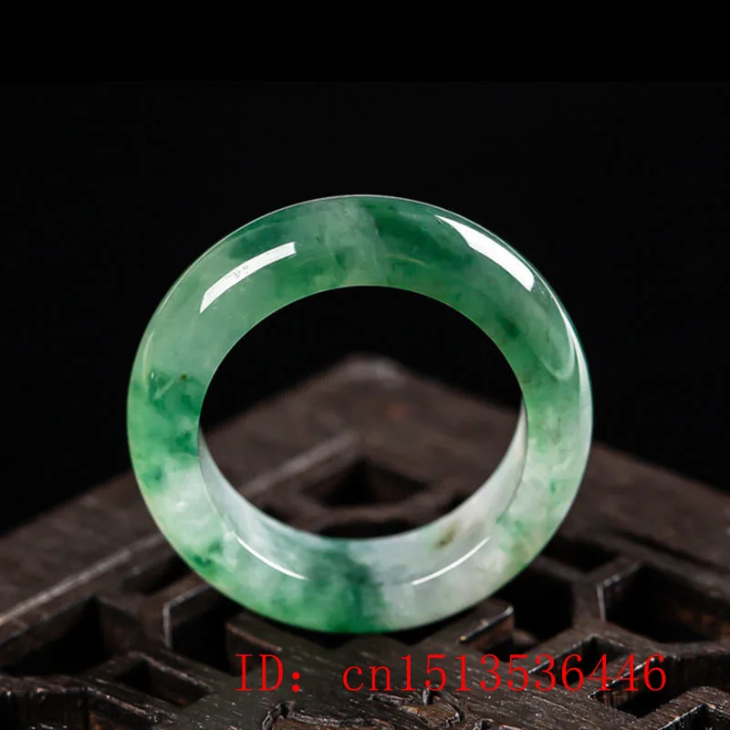 Кольцо из натурального зеленого нефрита с плавающим цветком Амулет китайского