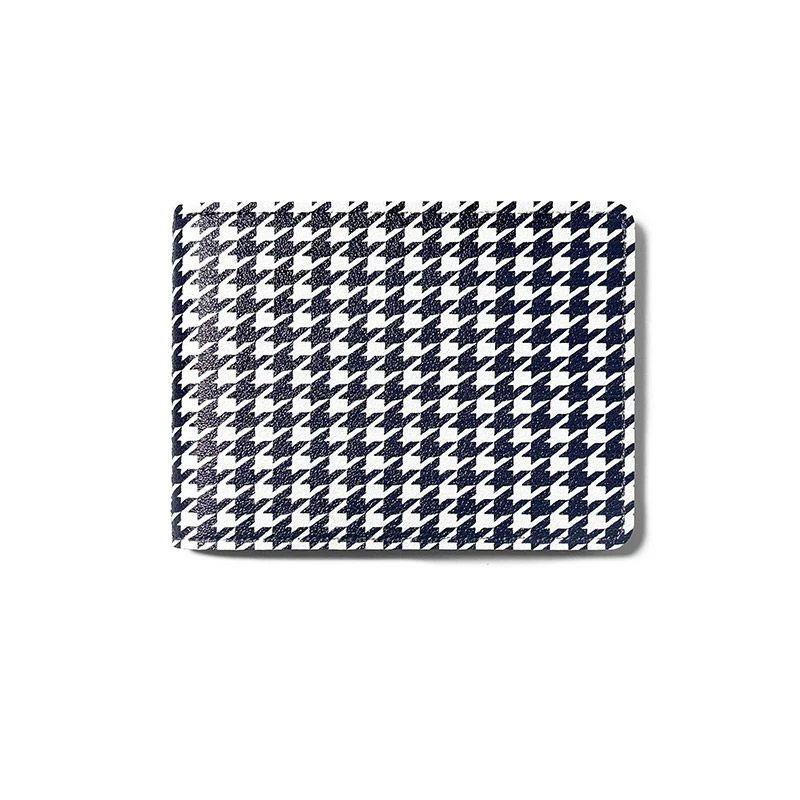 Card Holder Fashion Short Lattice Contrasting Color Folding Houndstooth Clutch Purse Ladies Multi-card Card Holder
