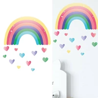 love heart wall sticker removable children room nursery wall decal art decals stickers rainbow wall sticker colourful decor