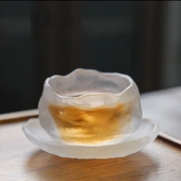 50ml glasstea cup japanese style frozen burnt glass cup set kung fu transparent tea cup home decoration master cup shot glasses