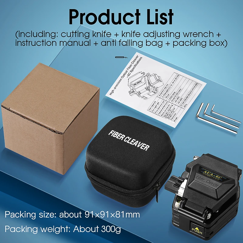 Duke Optical Fiber Cutter AUA-6C Cutter Cold Connection Hot Melt Universal Optical Fiber Cutter Automatic Knife Return