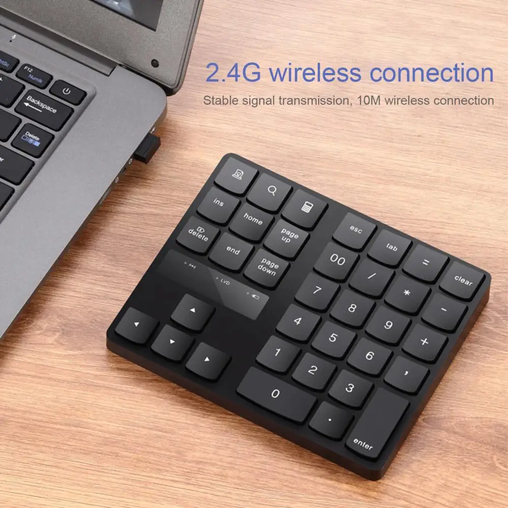 

35 Keys Digital Keyboard Rechargeable Mini Numpad Stable Signal 2.4GHz Wireless Digital Keyboard