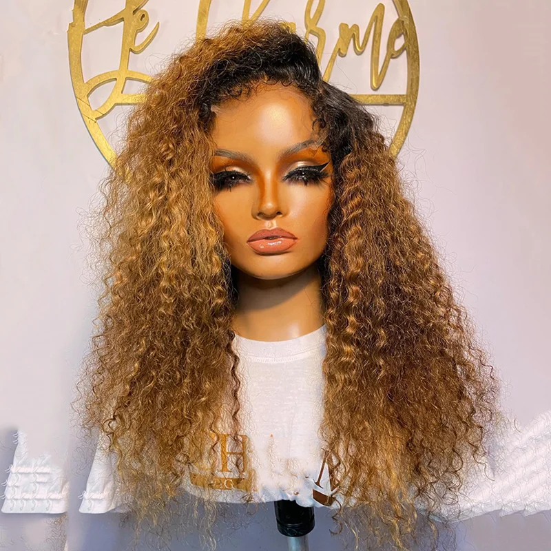 

Парик мягкий длинный естественный блонд длиной 26 дюймов с эффектом омбре, плотность 180, для чернокожих женщин, без клея, предварительно выщи...